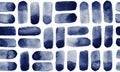 Dark blue watercolor brush strokes seamless vector pattern Royalty Free Stock Photo